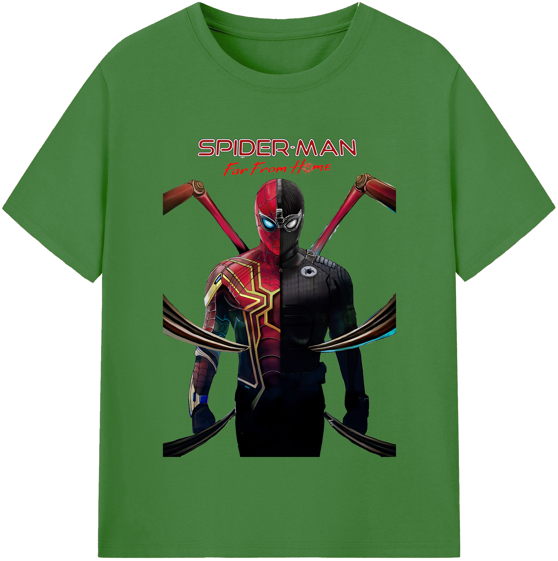 （画像用） Spider Man スパイダーマン レディースカジュアルプリントTシャツ（綿100％）